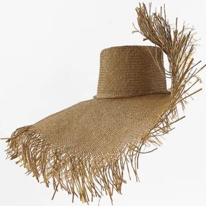 Zara Frayed Sun Hat Size S 0653/042